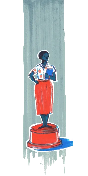 An Illustration of a teacher trophy