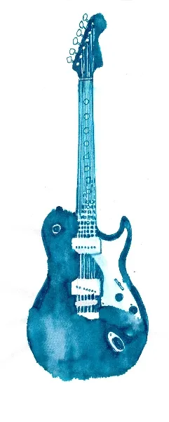 an illustration of a guitar