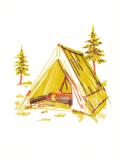 Illustration of an old tent