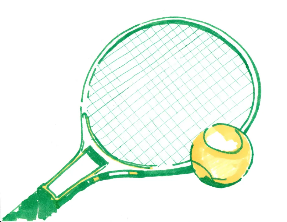 Illustration of a tennis racket