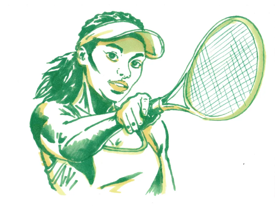 Illustration of a tennis racket