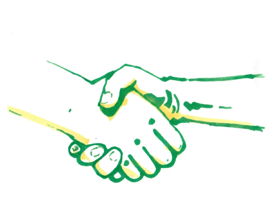 Illustration of a hand shake