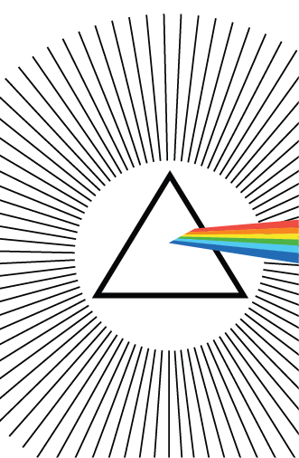 Prism with rainbow